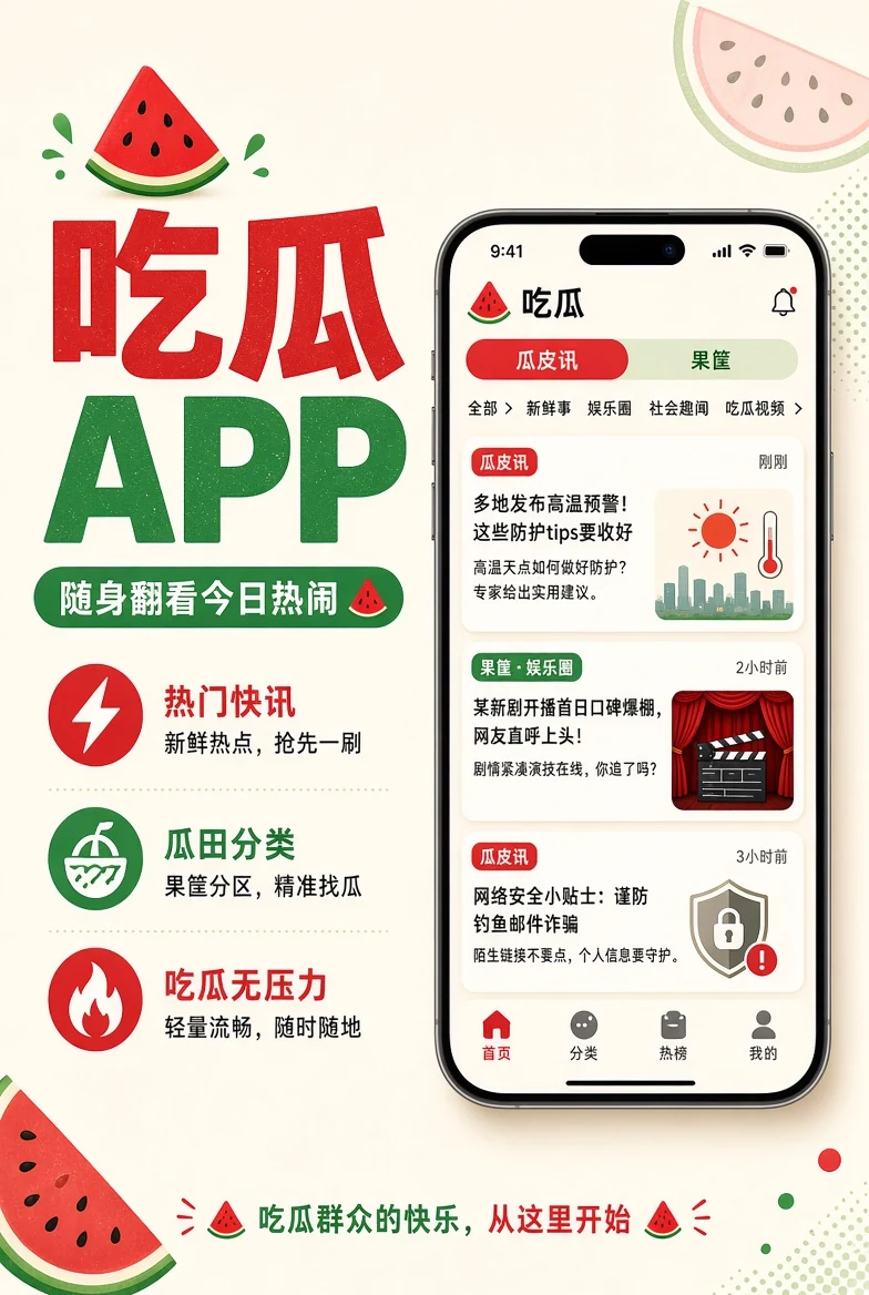 吃瓜APP移动端界面插图